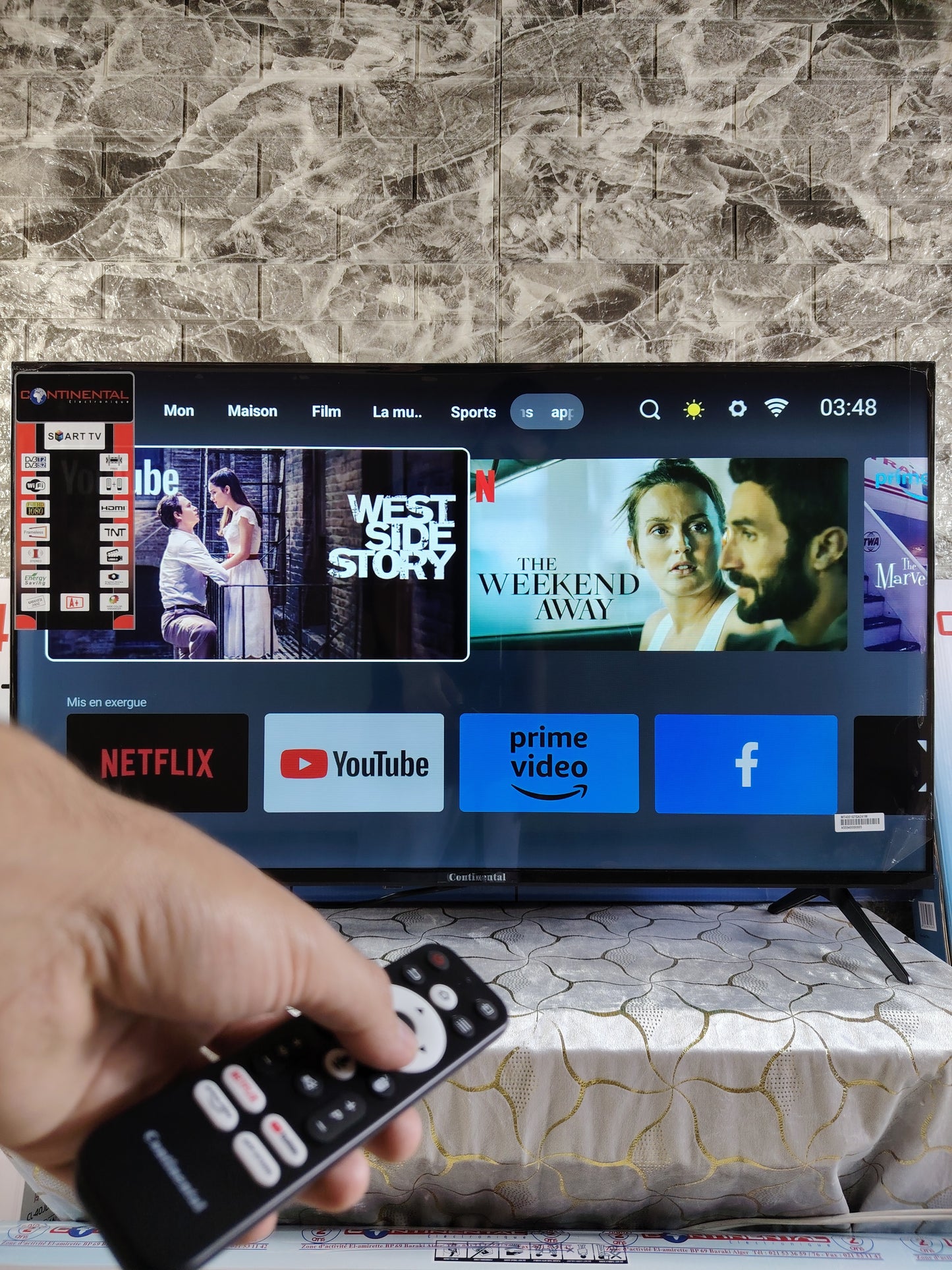 Television Continental 40'' smart tv ANDROID 14 frameless