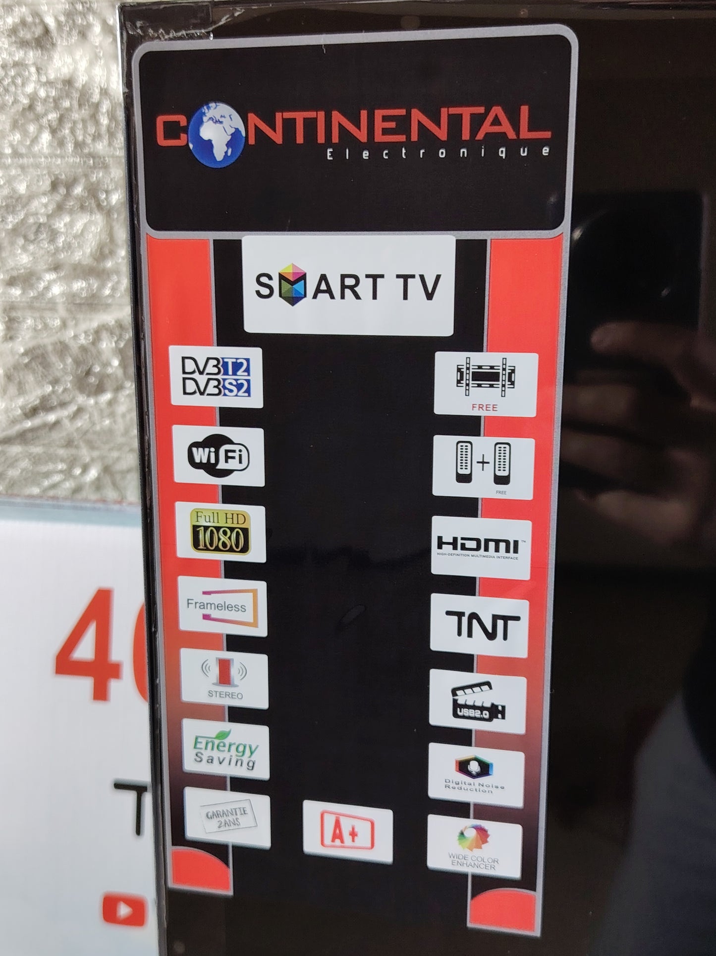Television Continental 40'' smart tv ANDROID 14 frameless